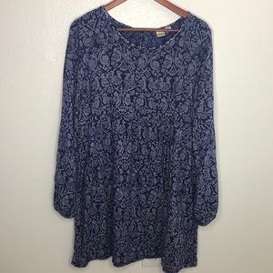 Roxy boho babydoll dress medium beach cover up